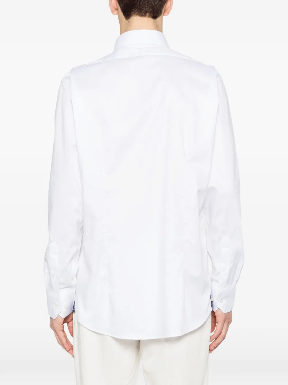 Slim Fit Twill Shirt-SAND-Verso