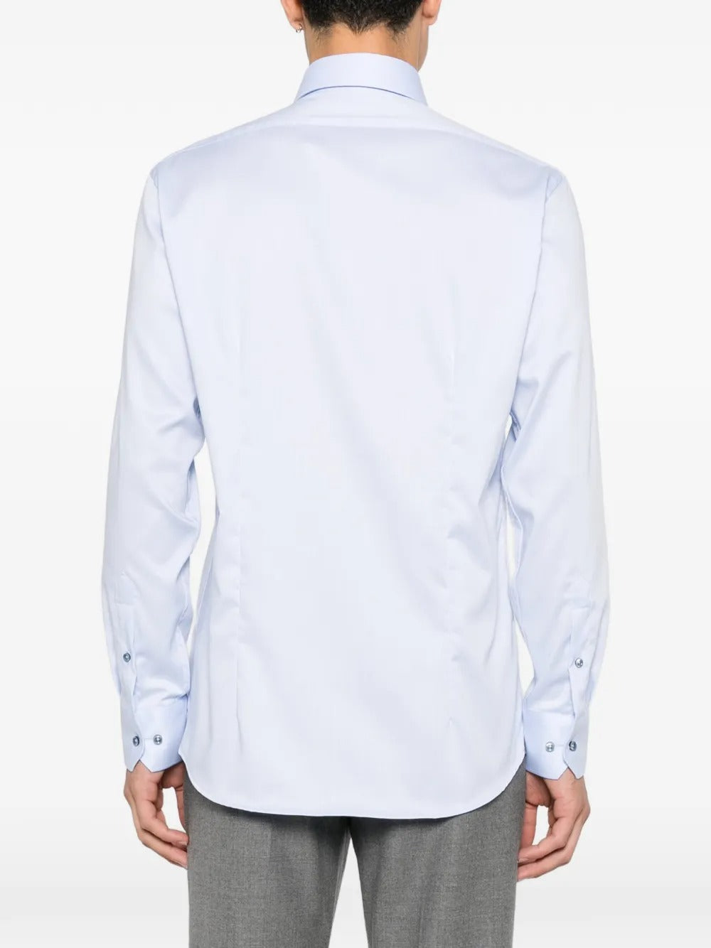 Slim Fit Twill Shirt-SAND-Verso