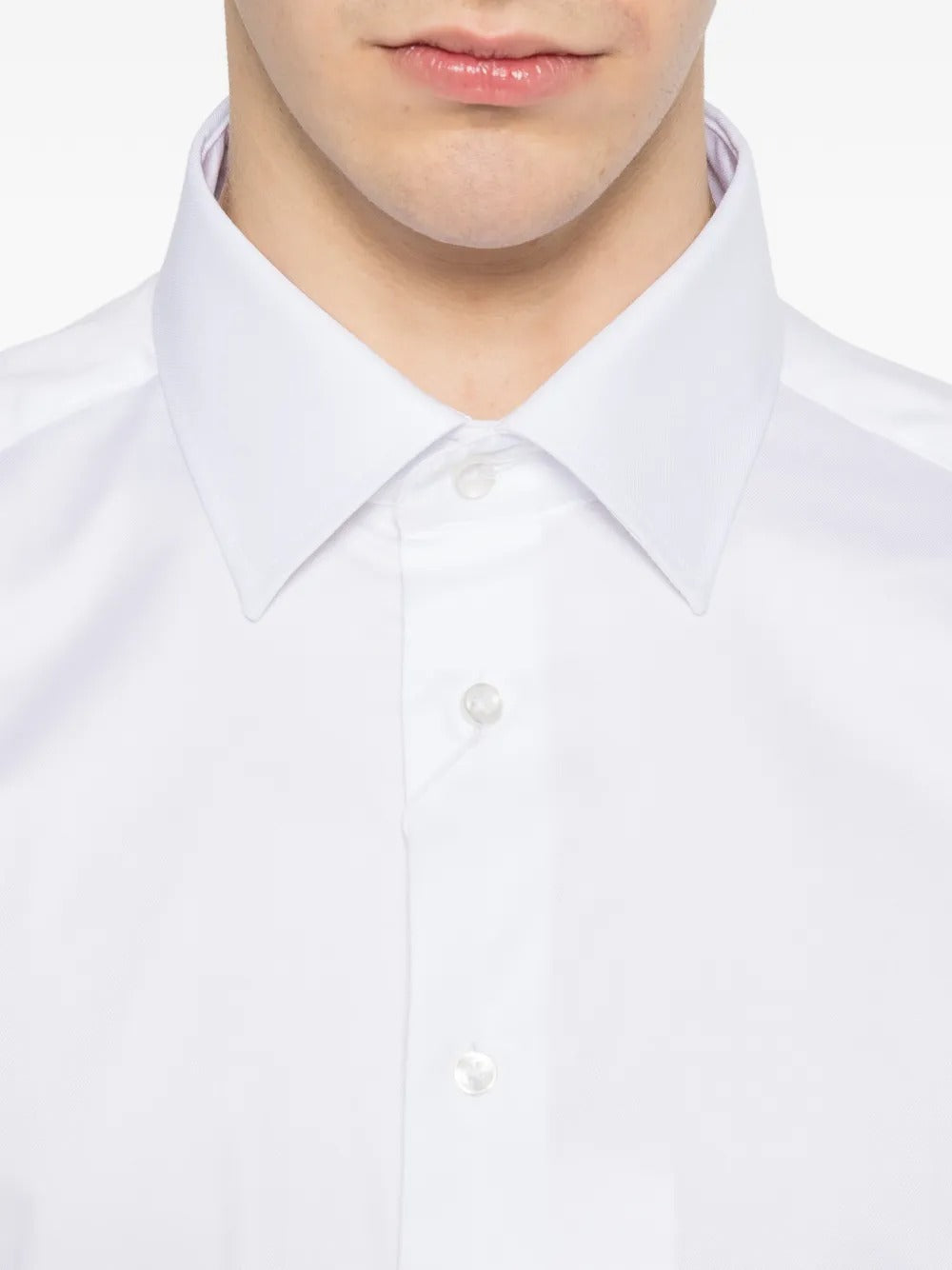 Slim Fit Twill Shirt-SAND-Verso
