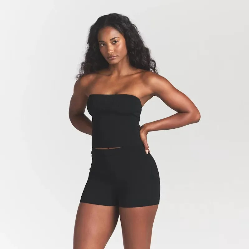 Refined knit tube top-SKIMS-Verso