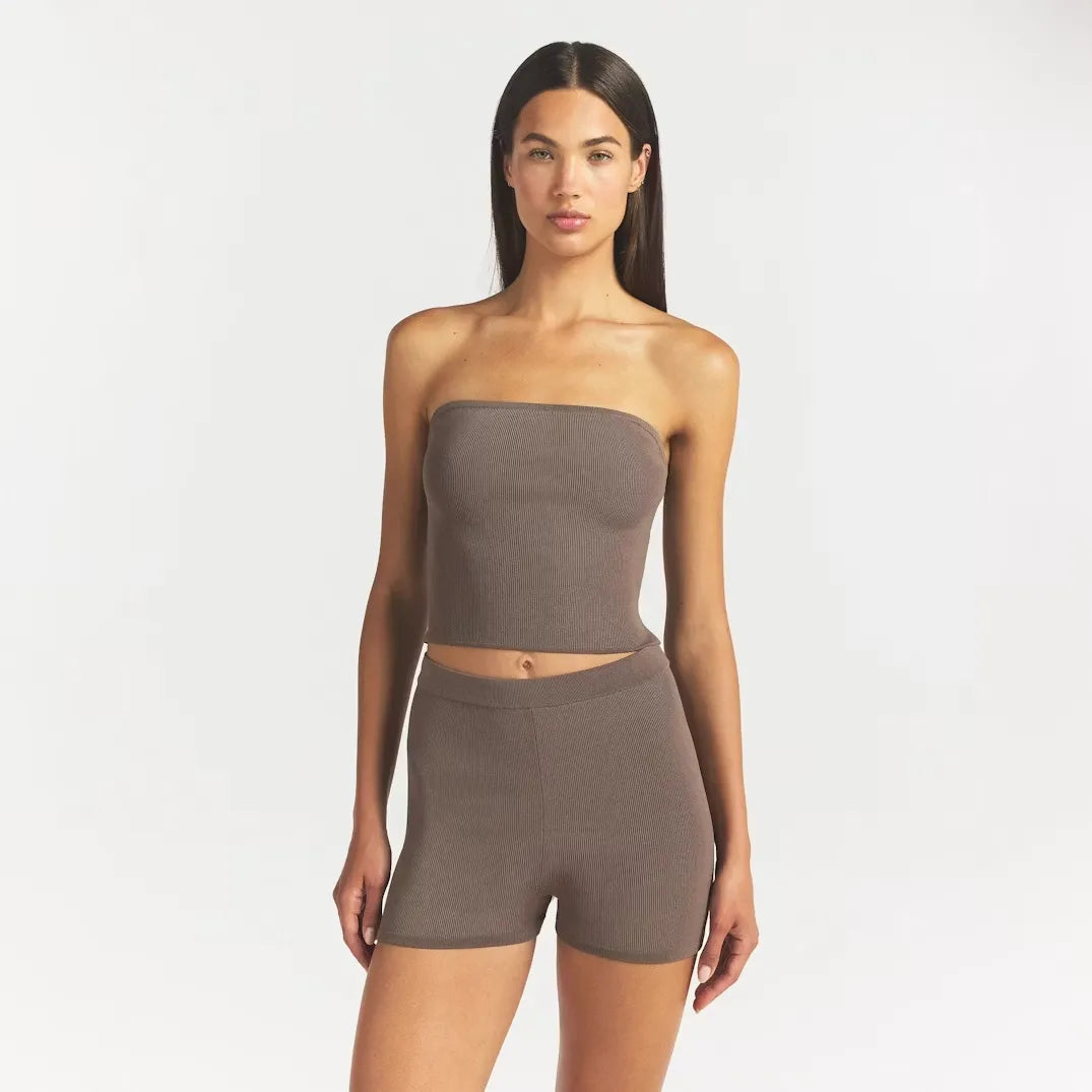Refined knit tube top-SKIMS-Verso