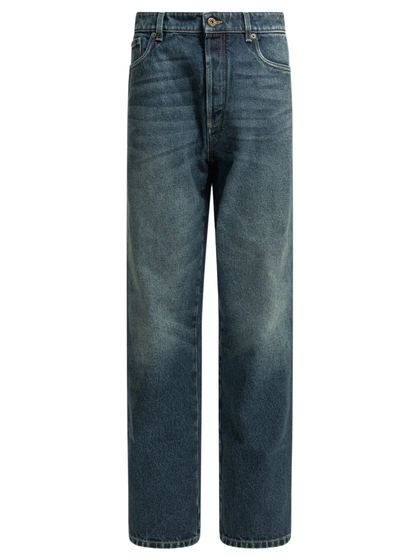 Straight-leg jeans with reverse logo