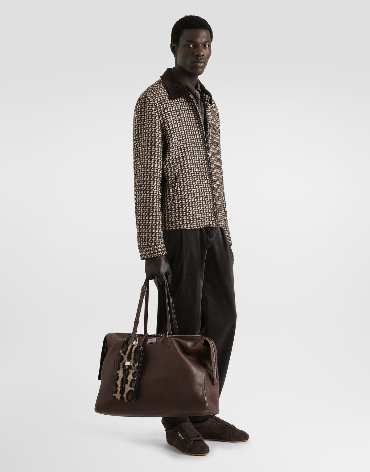 Quilted Jacket in Houndstooth-DOLCE&GABBANA-Verso