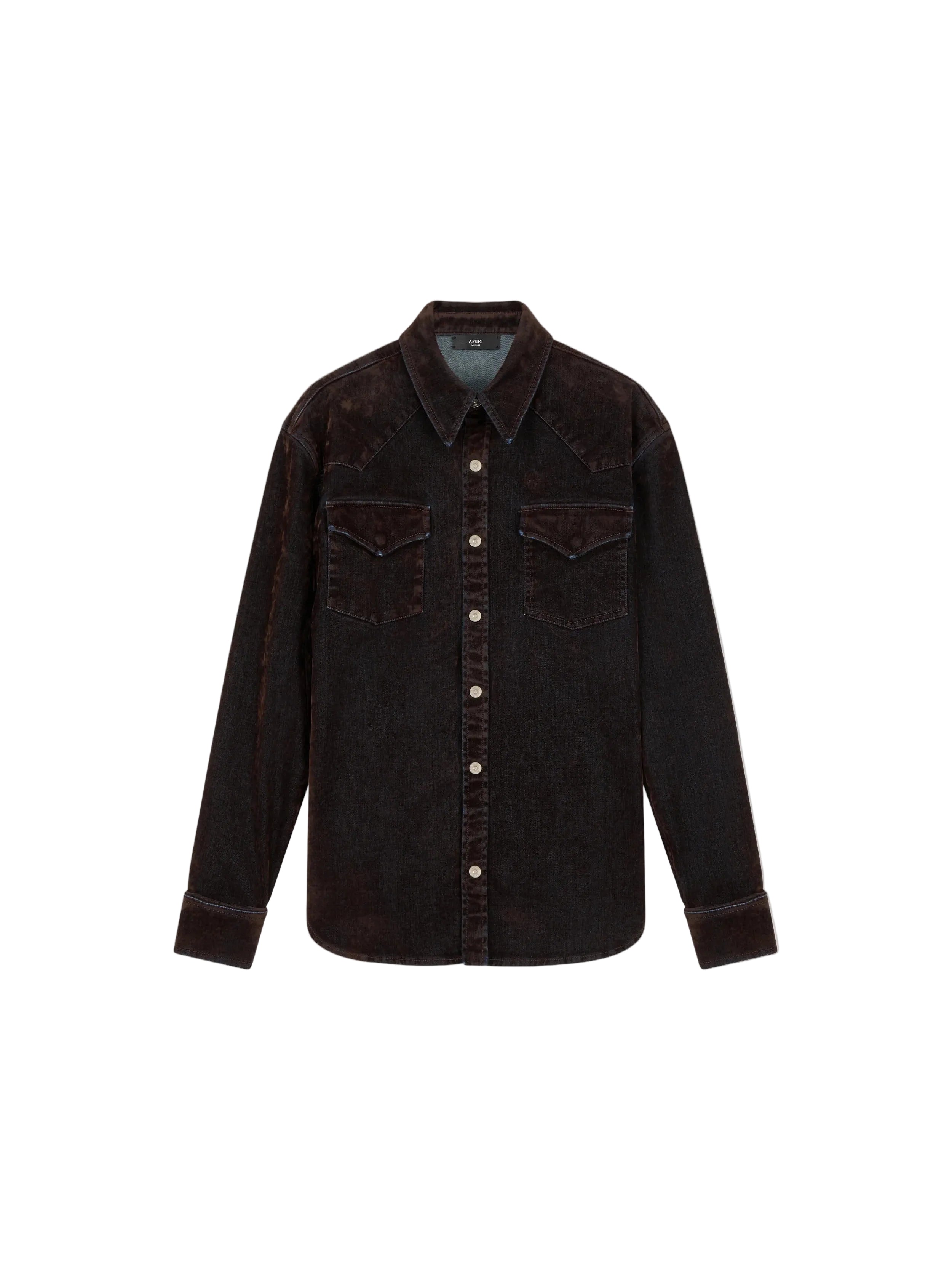 Flock long sleeve denim shirt-AMIRI-Verso