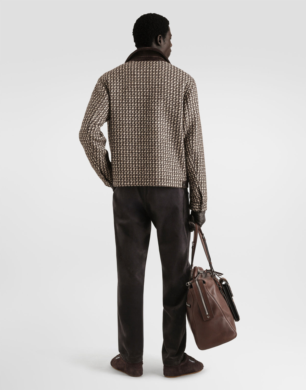 Quilted Jacket in Houndstooth-DOLCE&GABBANA-Verso