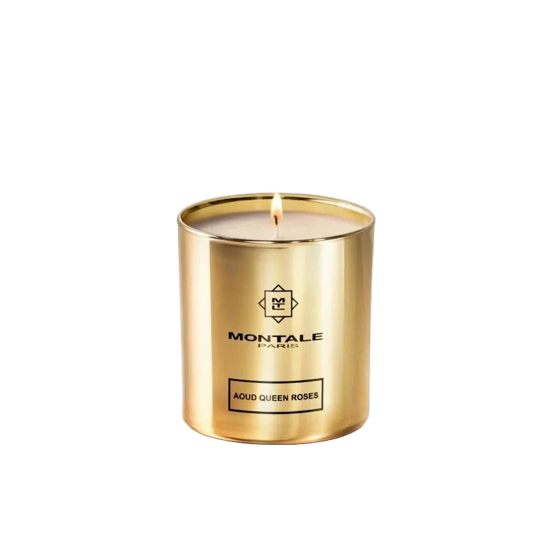 Candle aoud queen roses