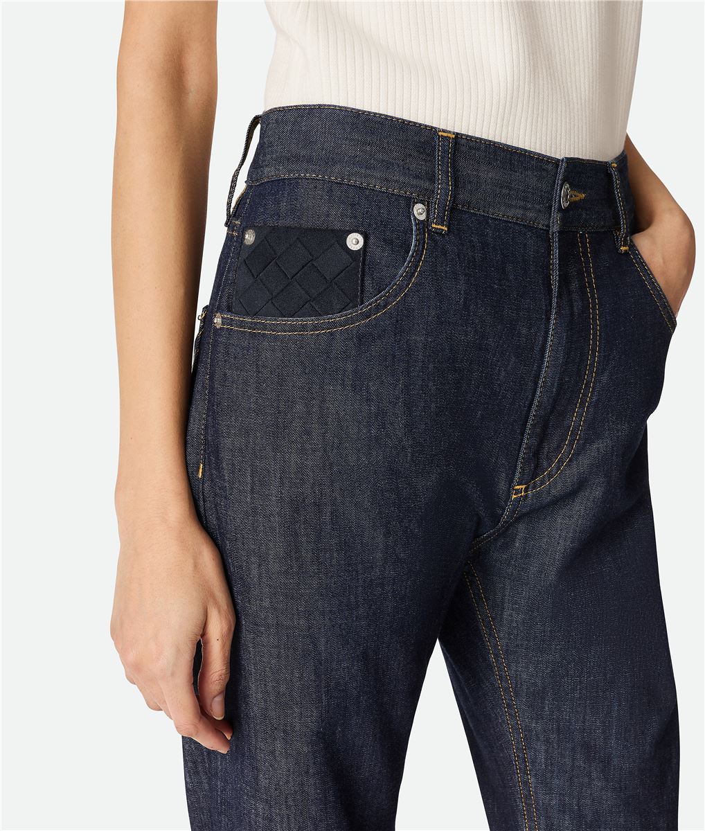 INDIGO STRAIGHT JEANS-BOTTEGA VENETA-Verso