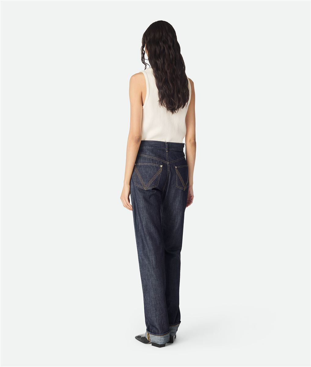 INDIGO STRAIGHT JEANS-BOTTEGA VENETA-Verso