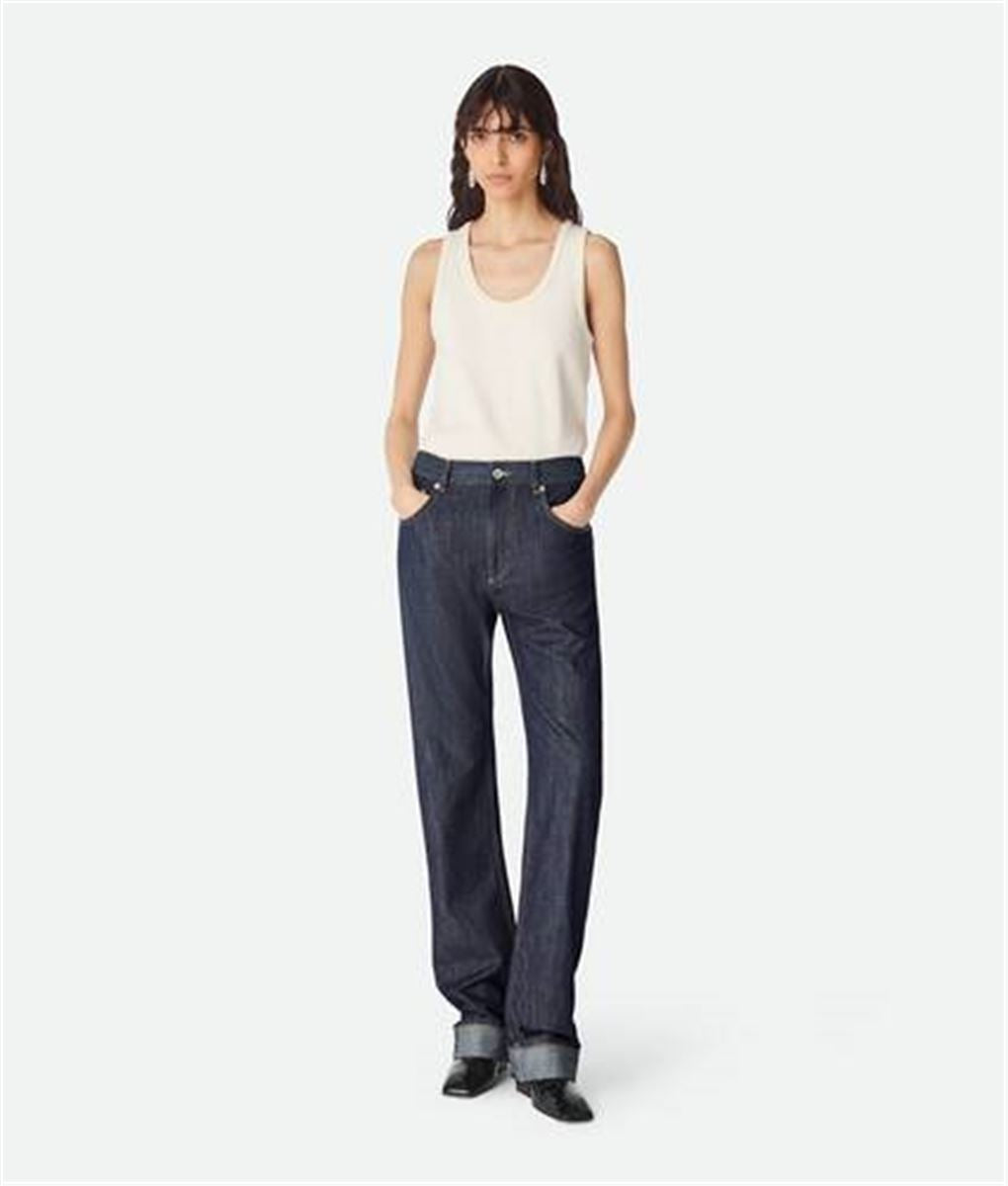 INDIGO STRAIGHT JEANS-BOTTEGA VENETA-Verso