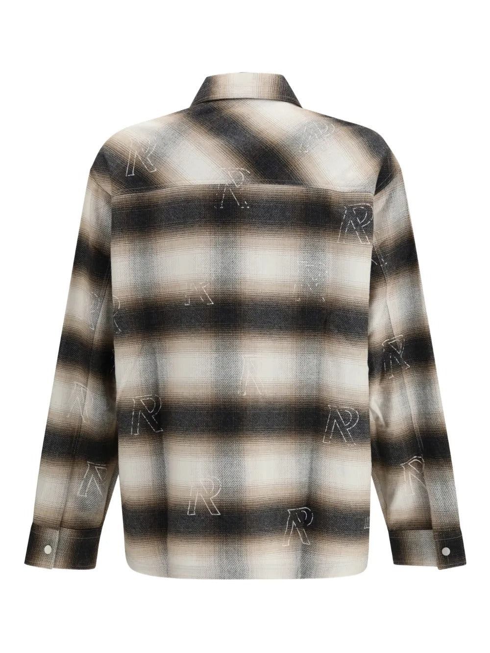 Initial-motif Flannel Shirt-REPRESENT-Verso