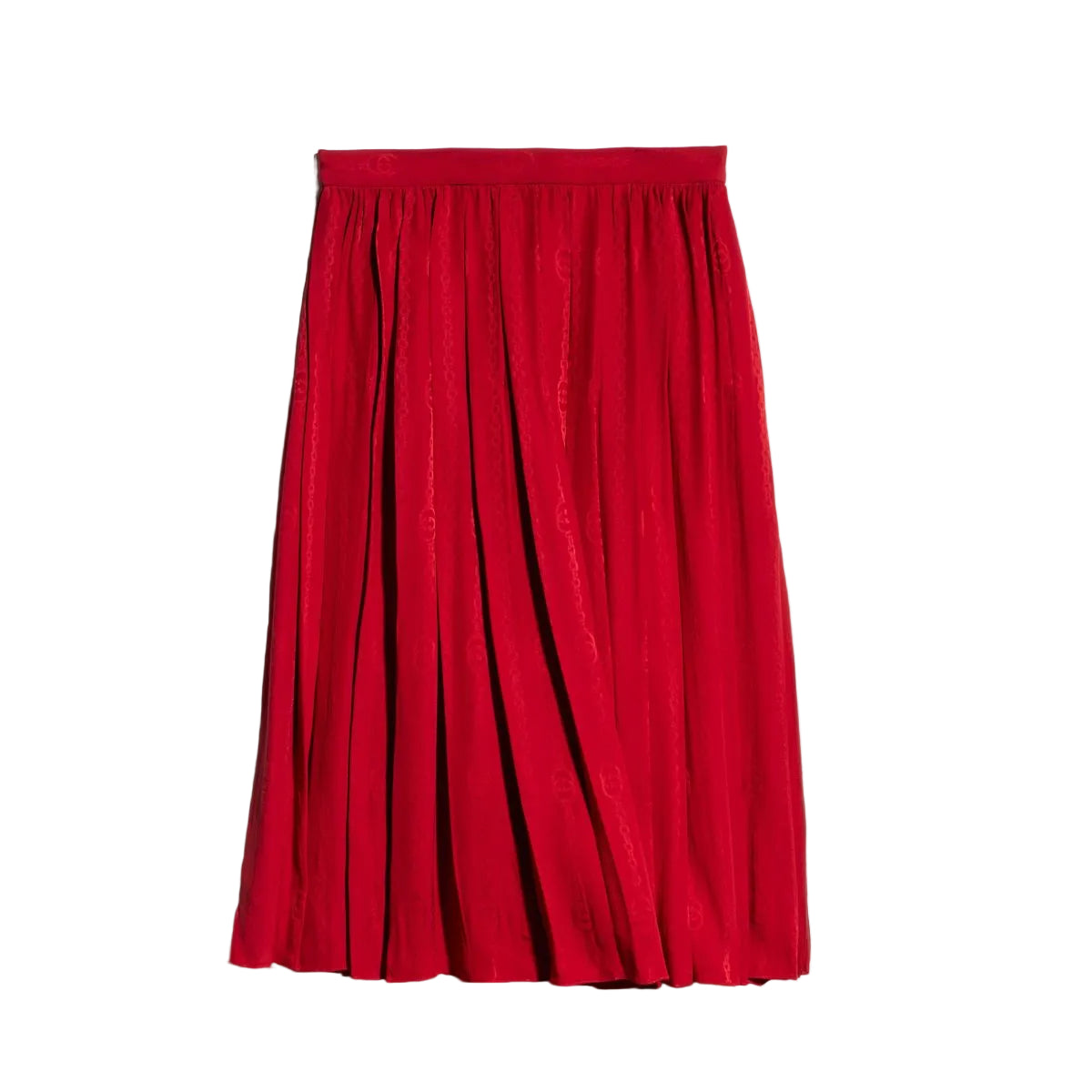 Interlocking g chain silk jacquard midi skirt-GUCCI-311983-40-Verso