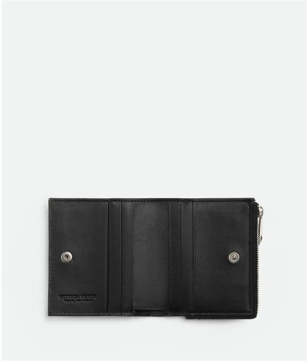 INTRECCIATO BI-FOLD WALLET WITH ZIP BOTTEGA VENETA