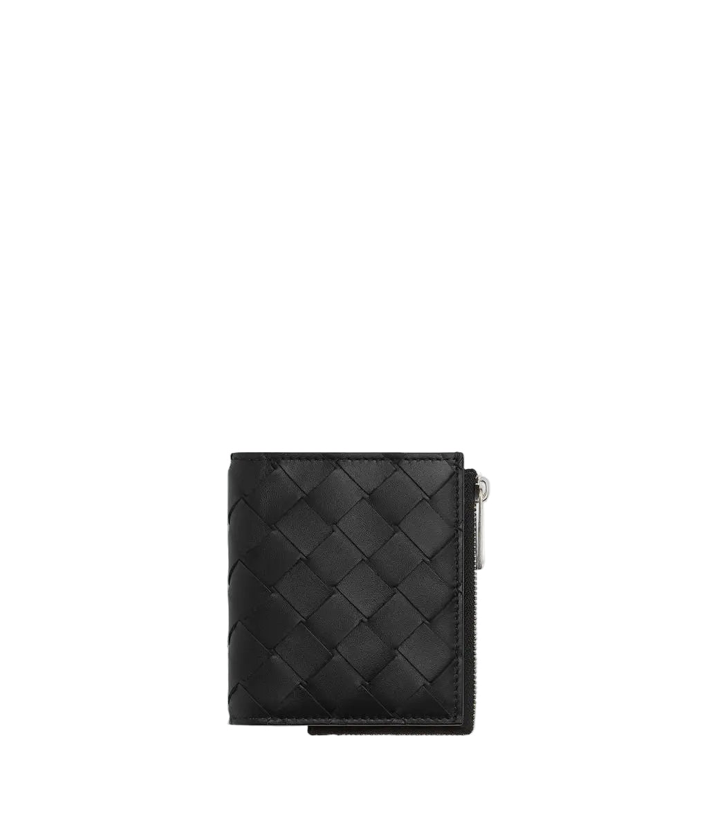 INTRECCIATO BI-FOLD WALLET WITH ZIP BOTTEGA VENETA