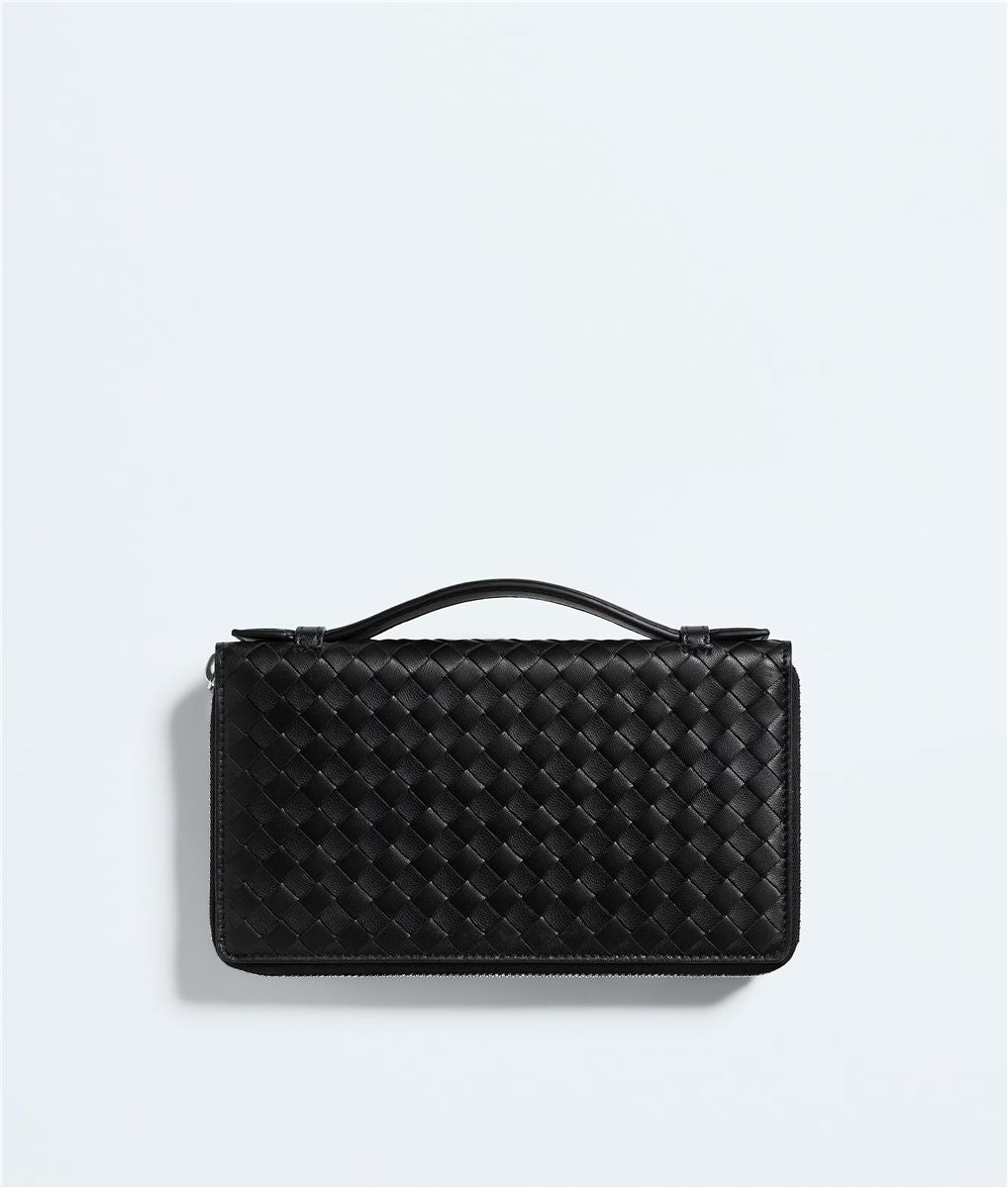 Intrecciato piccolo zip-around organizer-BOTTEGA VENETA-Verso