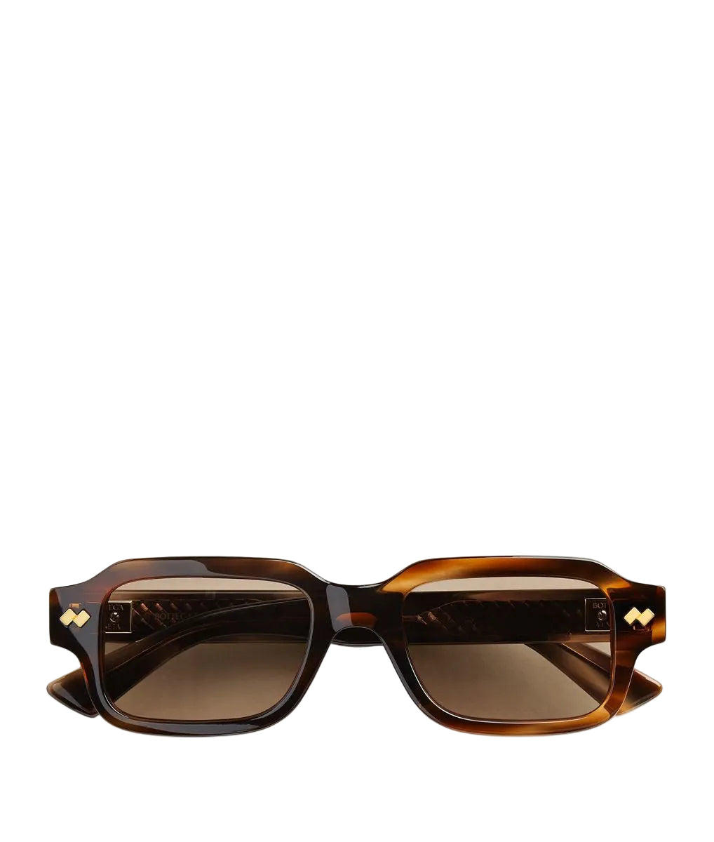 Intrecciato rectangular sunglasses-BOTTEGA VENETA-Verso