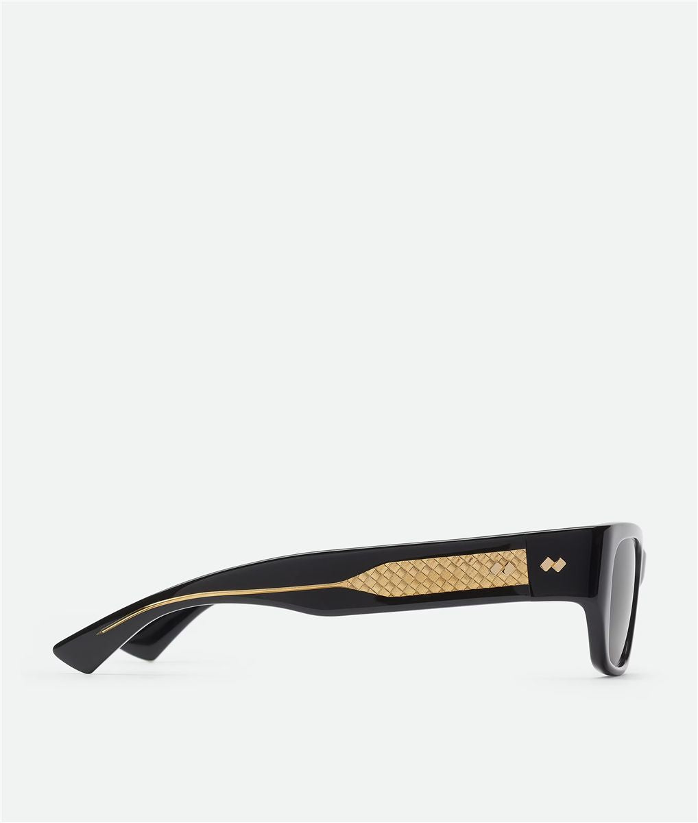 Intrecciato square sunglasses-BOTTEGA VENETA-Verso