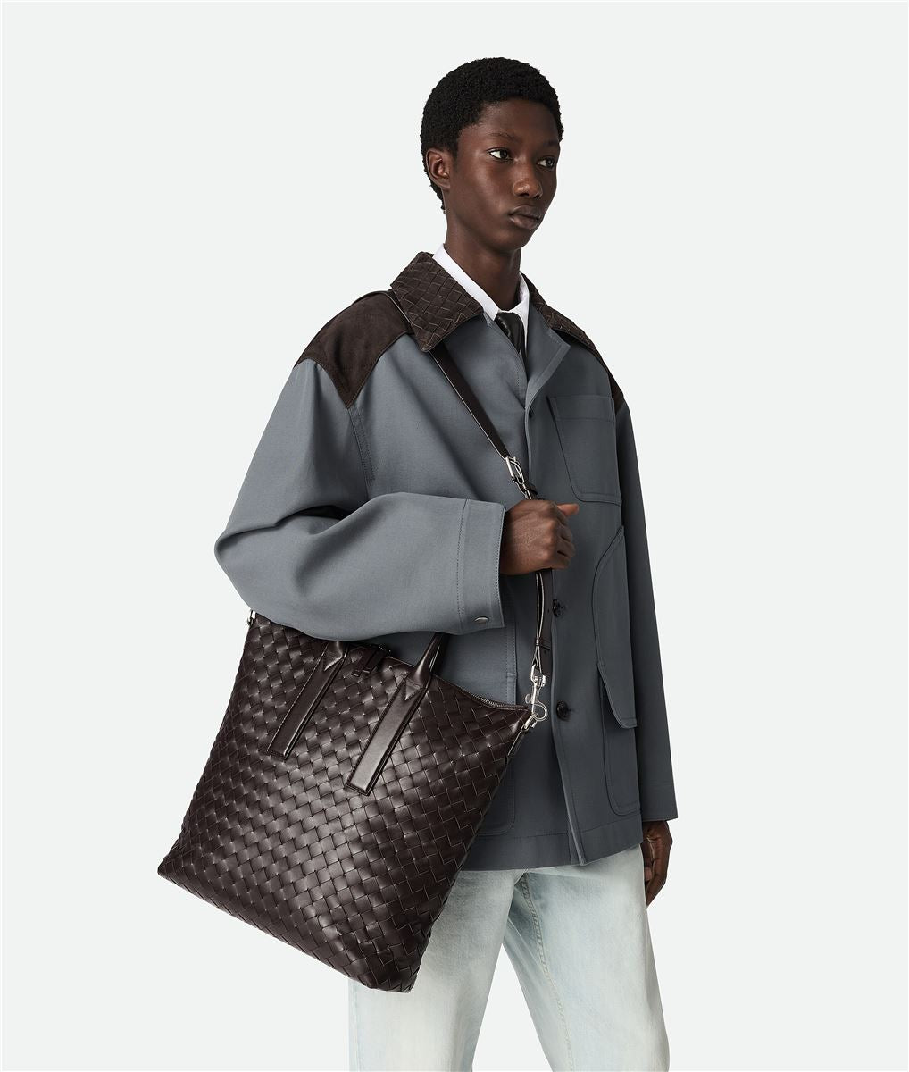 intrecciato zipped north-south tote-BOTTEGA VENETA-Verso
