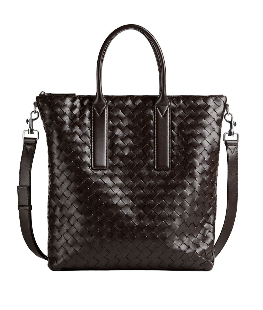 intrecciato zipped north-south tote-BOTTEGA VENETA-Verso
