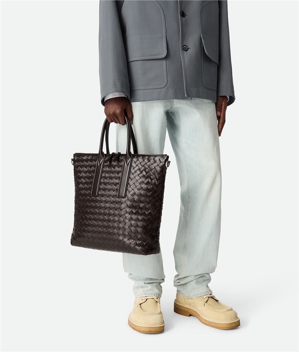 intrecciato zipped north-south tote-BOTTEGA VENETA-Verso