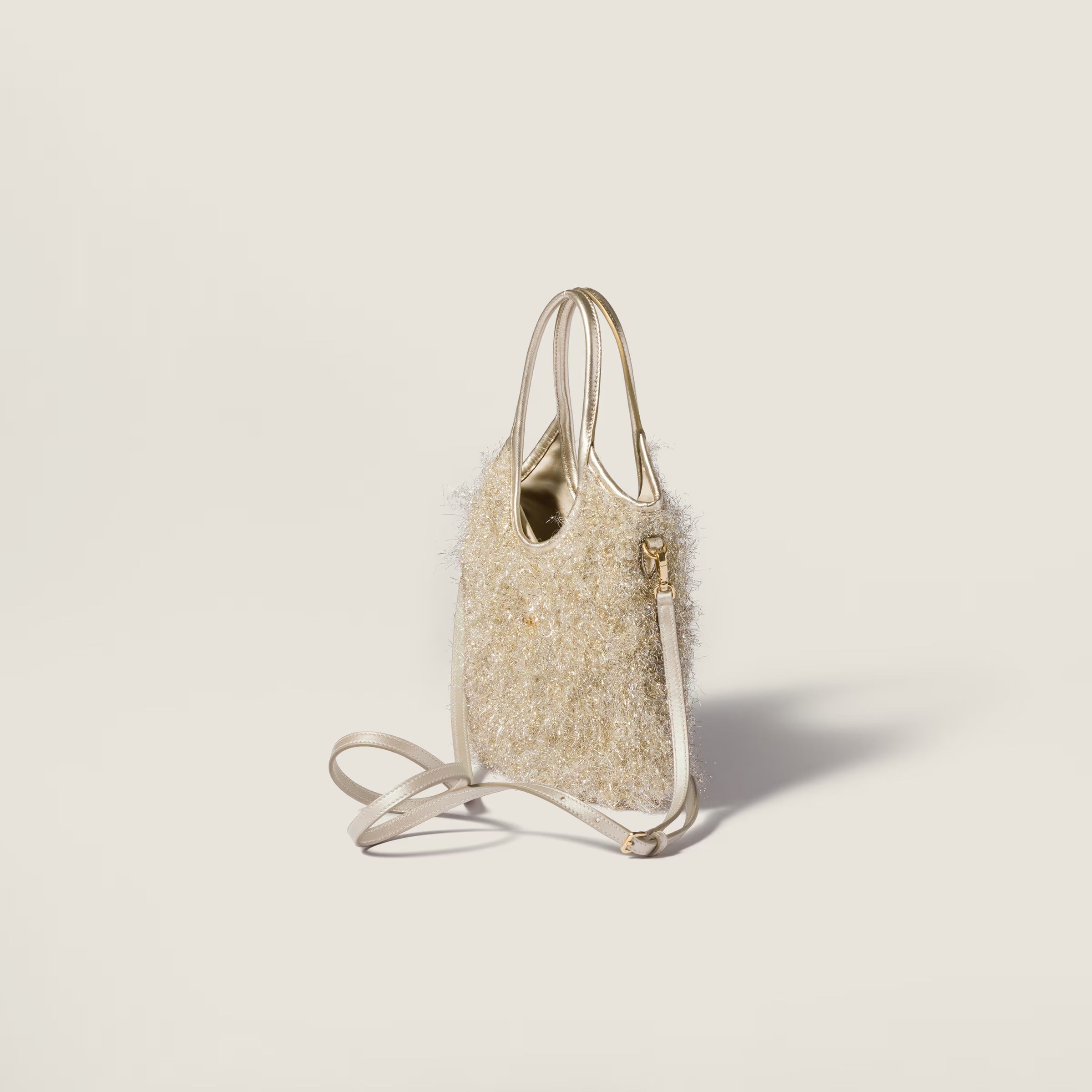 Ivy lurex handbag-MIU MIU-Verso