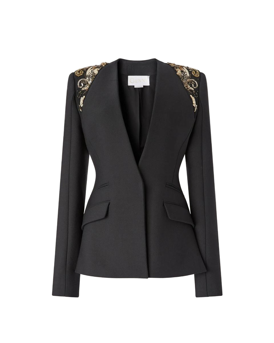 Jacket with jewel embroidery-GENNY-Verso