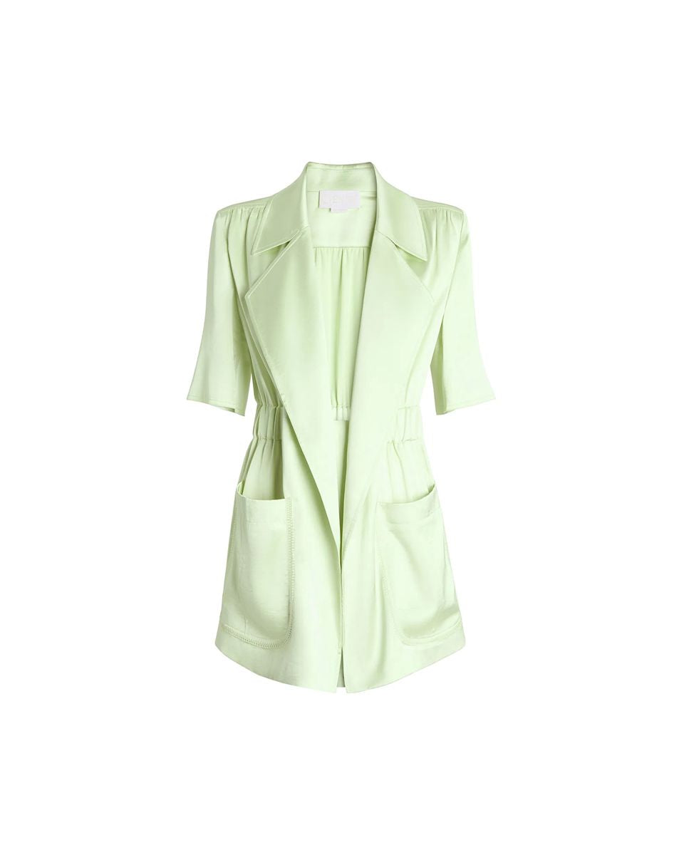 Jacket with short sleeves and waist gathering-GENNY-307928-40-Verso