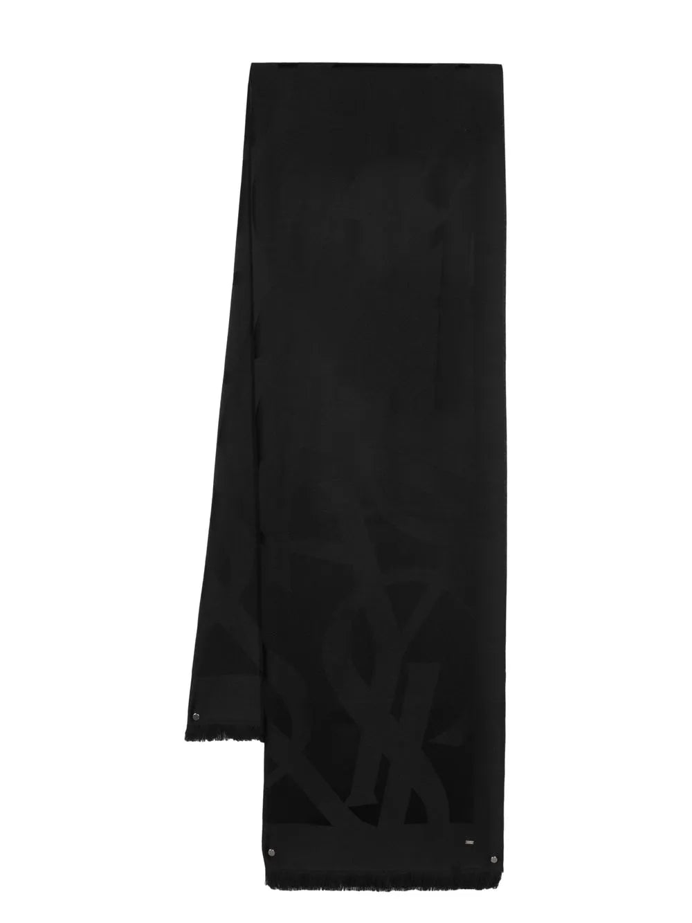 Jacquard-logo wool scarf-SAINT LAURENT-Verso