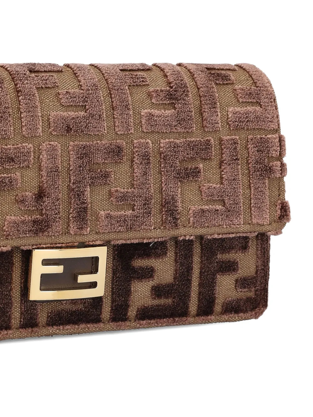 Jacquard-pattern buckle shoulder bag-FENDI-Verso