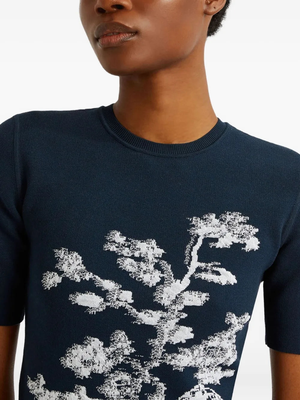 Jacquard short-sleeve top-ERDEM-Verso