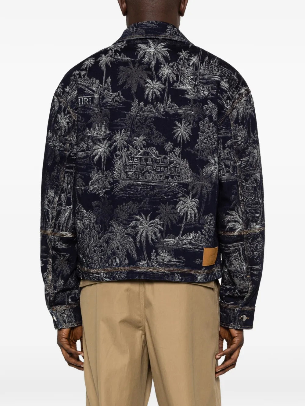 Jacquard zip chateau palms jacket-AMIRI-Verso