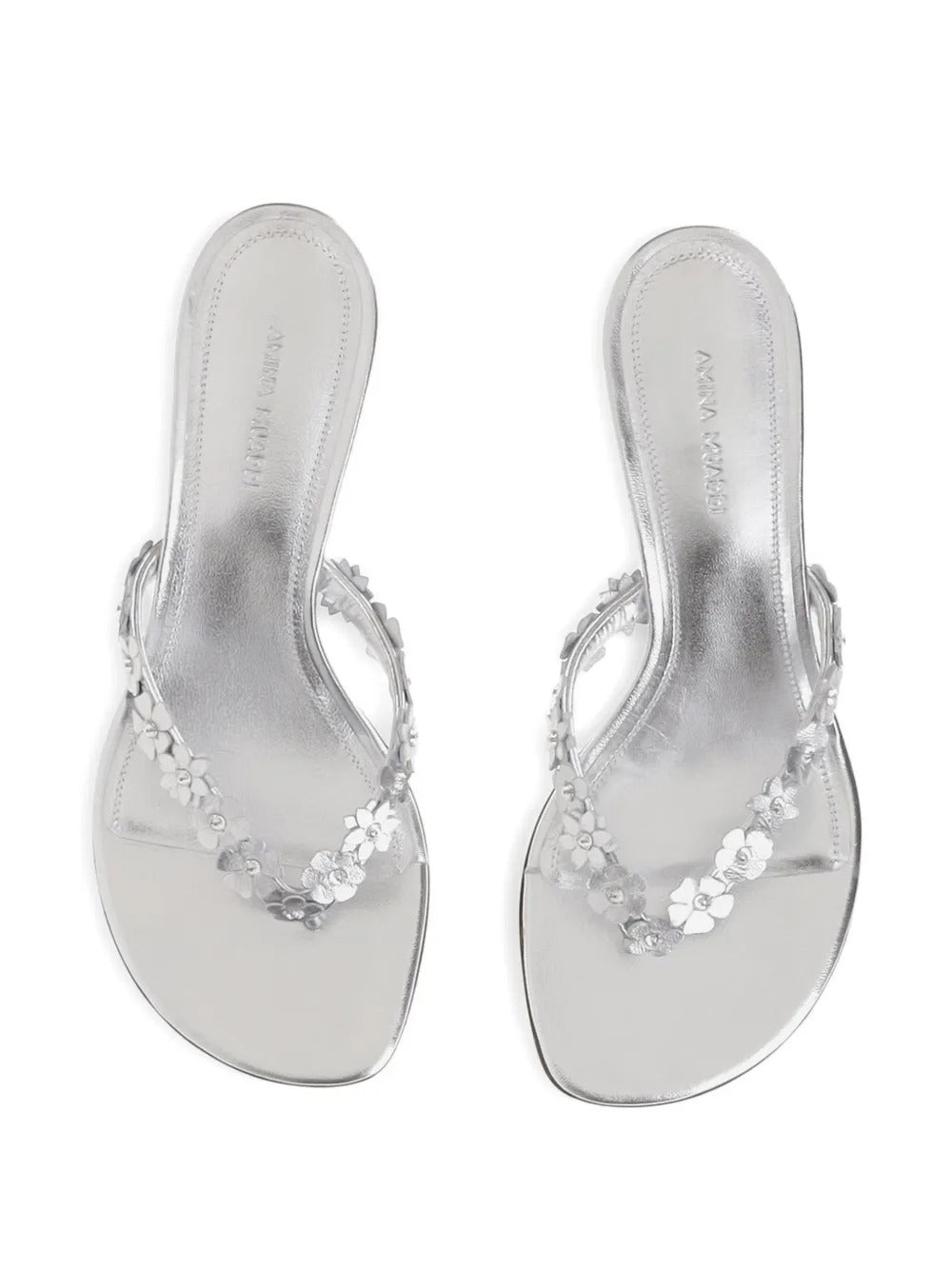 Janis flower-appliqué sandals-AMINA MUADDI-Verso
