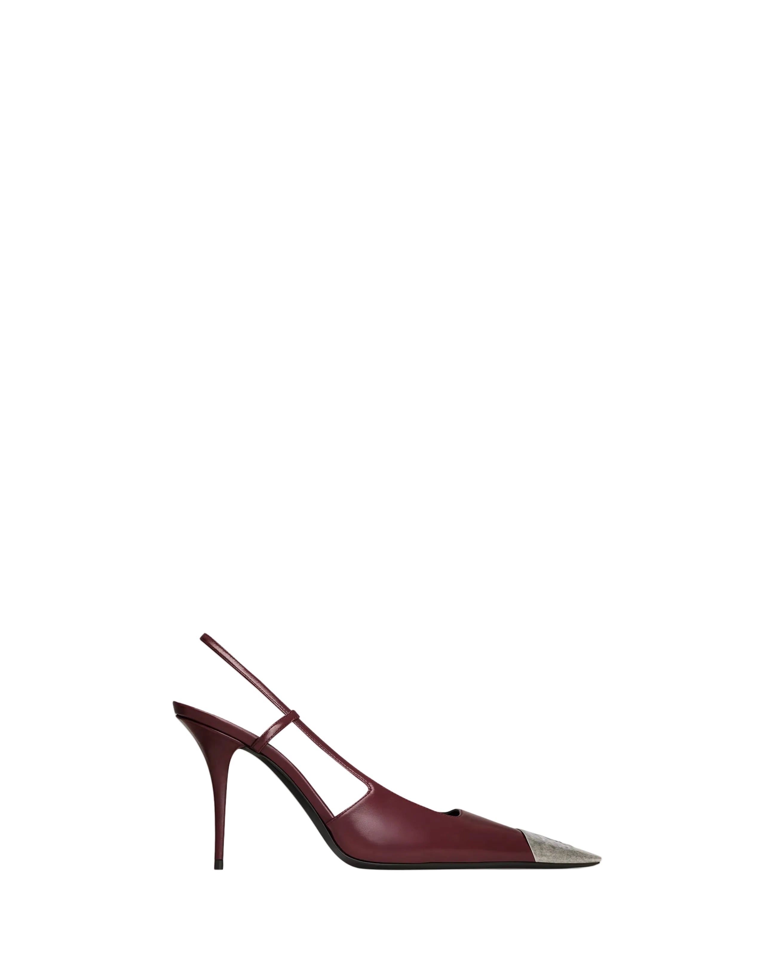 Jeanne slingback pumps in smooth leather-SAINT LAURENT-311045-36-Verso