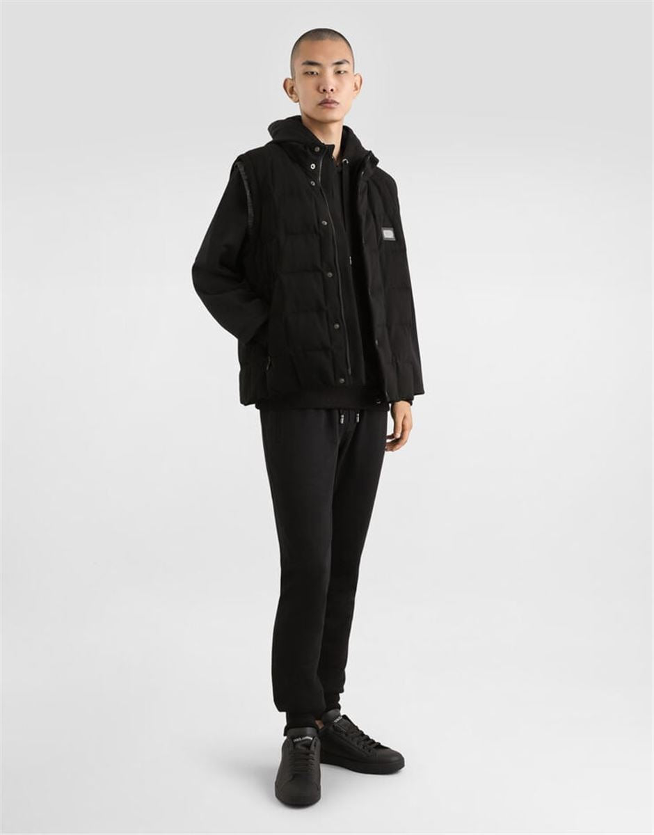 JERSEY JOGGING PANTS WITH BRANDED TAG-DOLCE & GABBANA-Verso