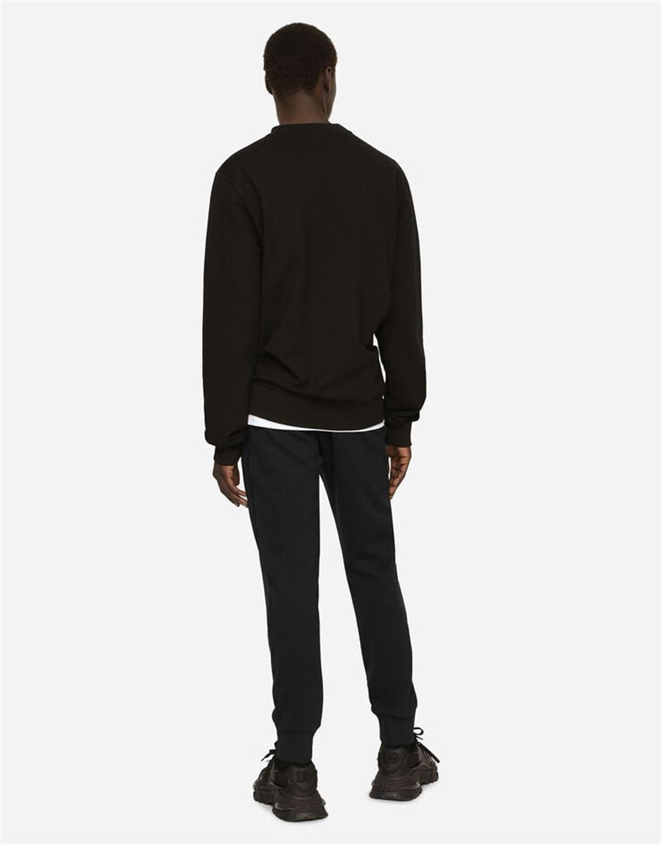 JERSEY SWEATSHIRT WITH BRANDED TAG - DOLCE & GABBANA - Verso