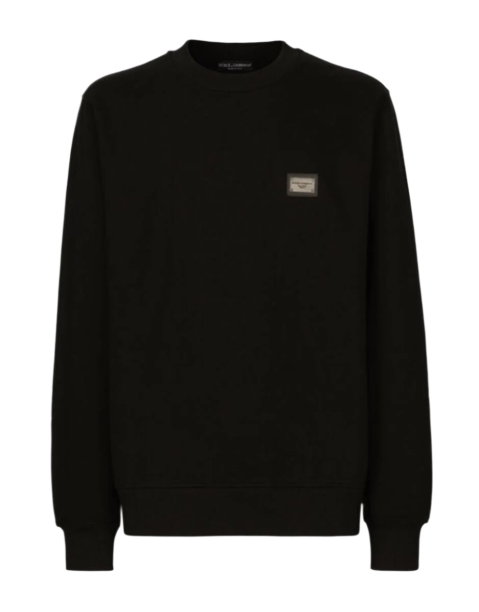 JERSEY SWEATSHIRT WITH BRANDED TAG - DOLCE & GABBANA - Verso