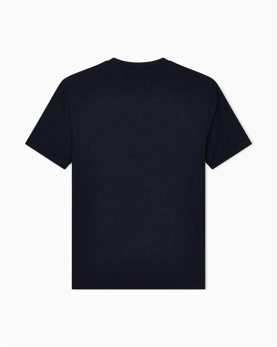 Jersey t-shirt in stretch viscose with a crew neck icon-GIORGIO ARMANI-Verso