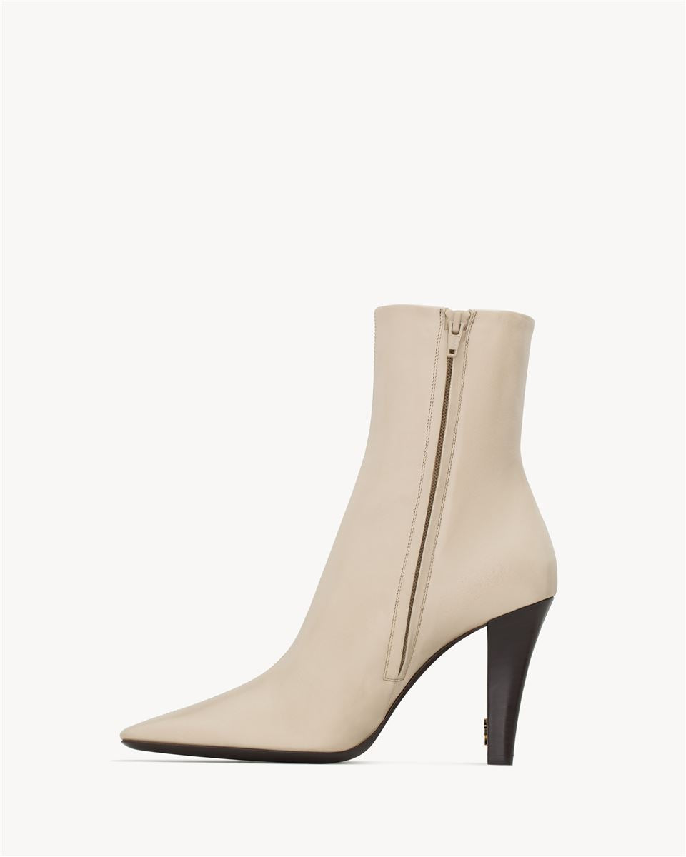 jill booties in smooth leather-SAINT LAURENT-Verso