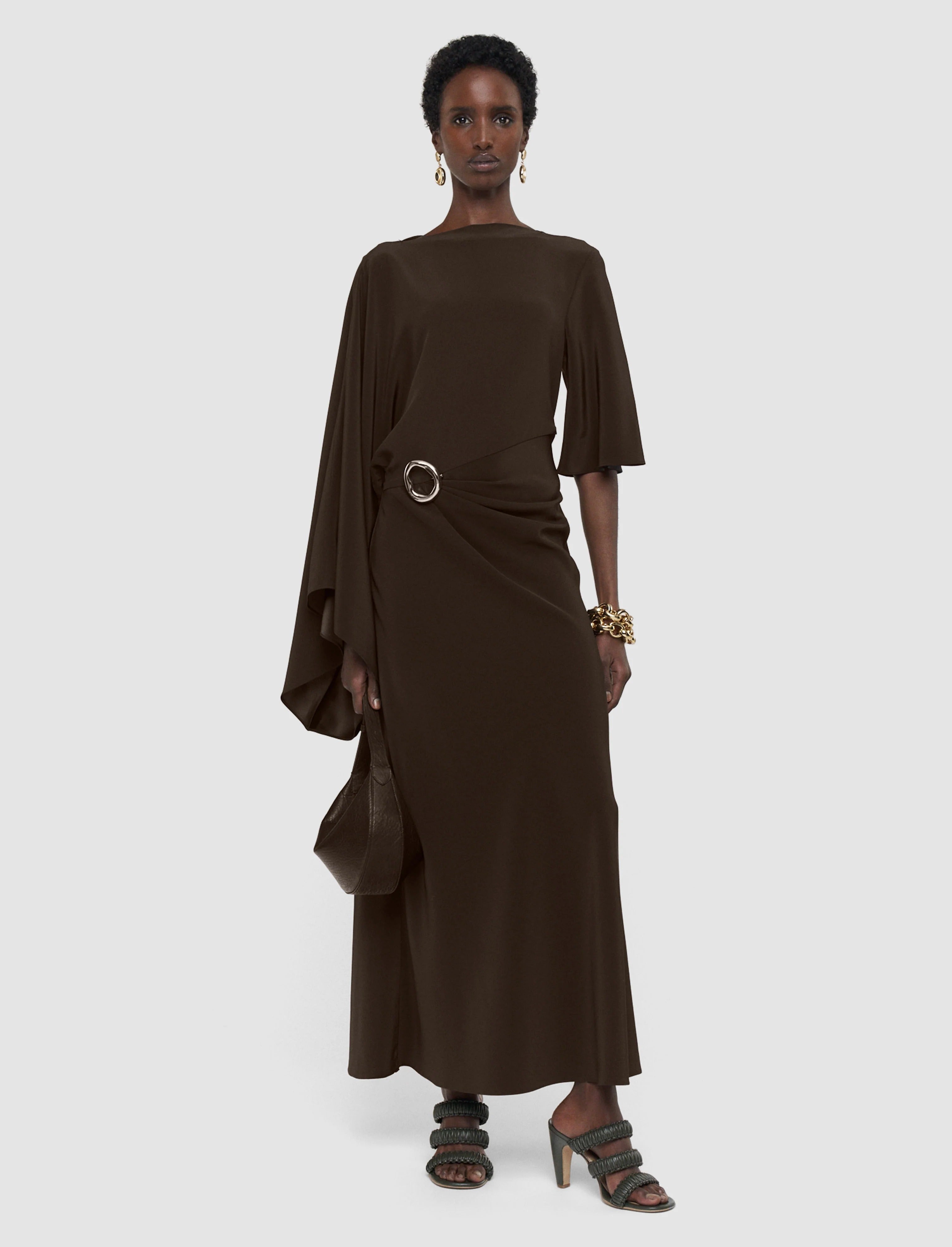 Joya Satin Twill Dress-JOSEPH-Verso