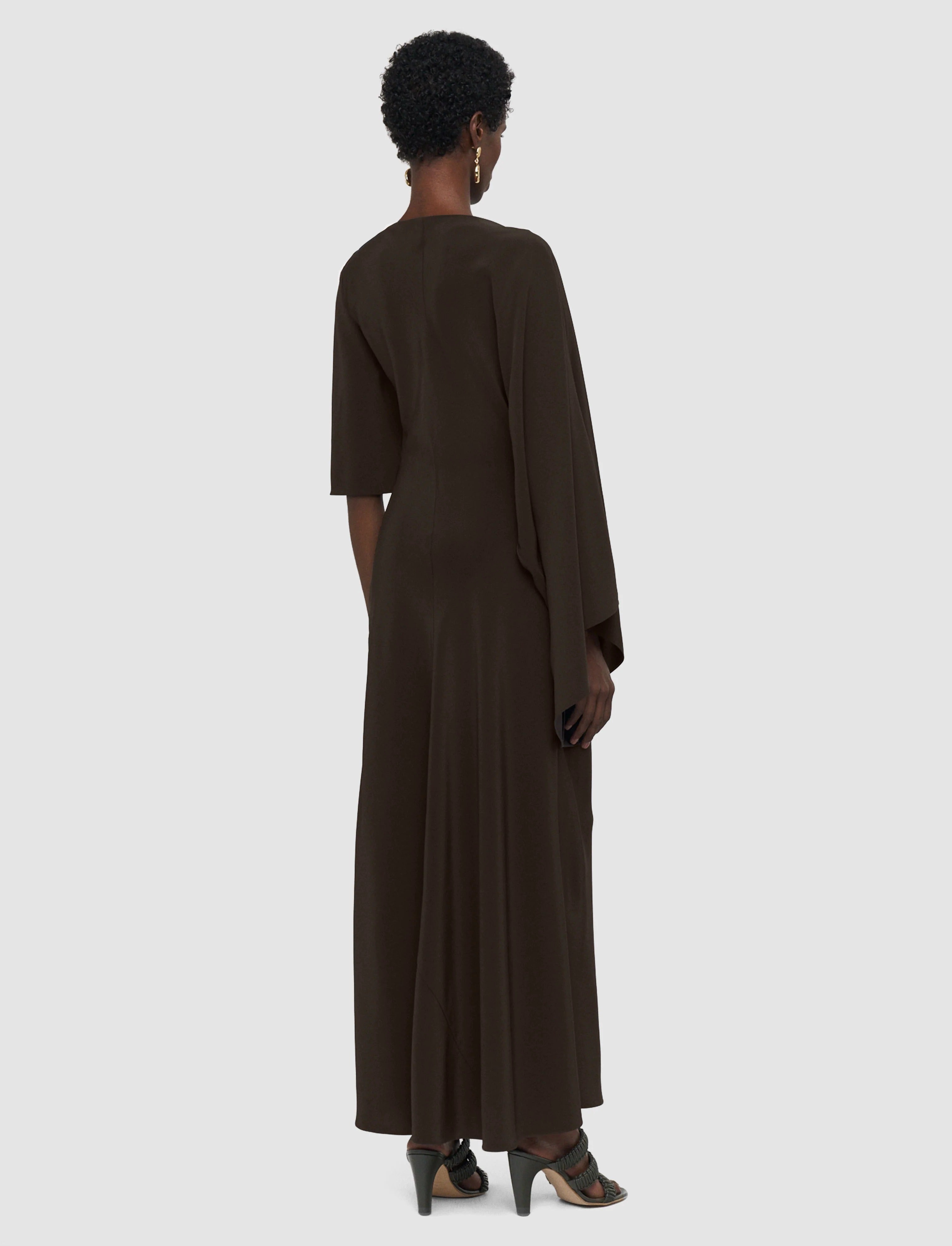 Joya Satin Twill Dress-JOSEPH-Verso