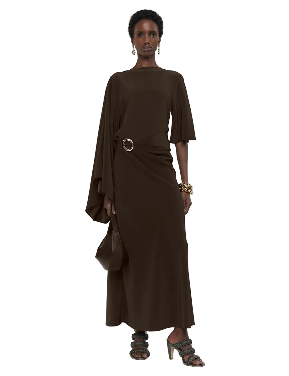 Joya satin twill dress-JOSEPH-Verso