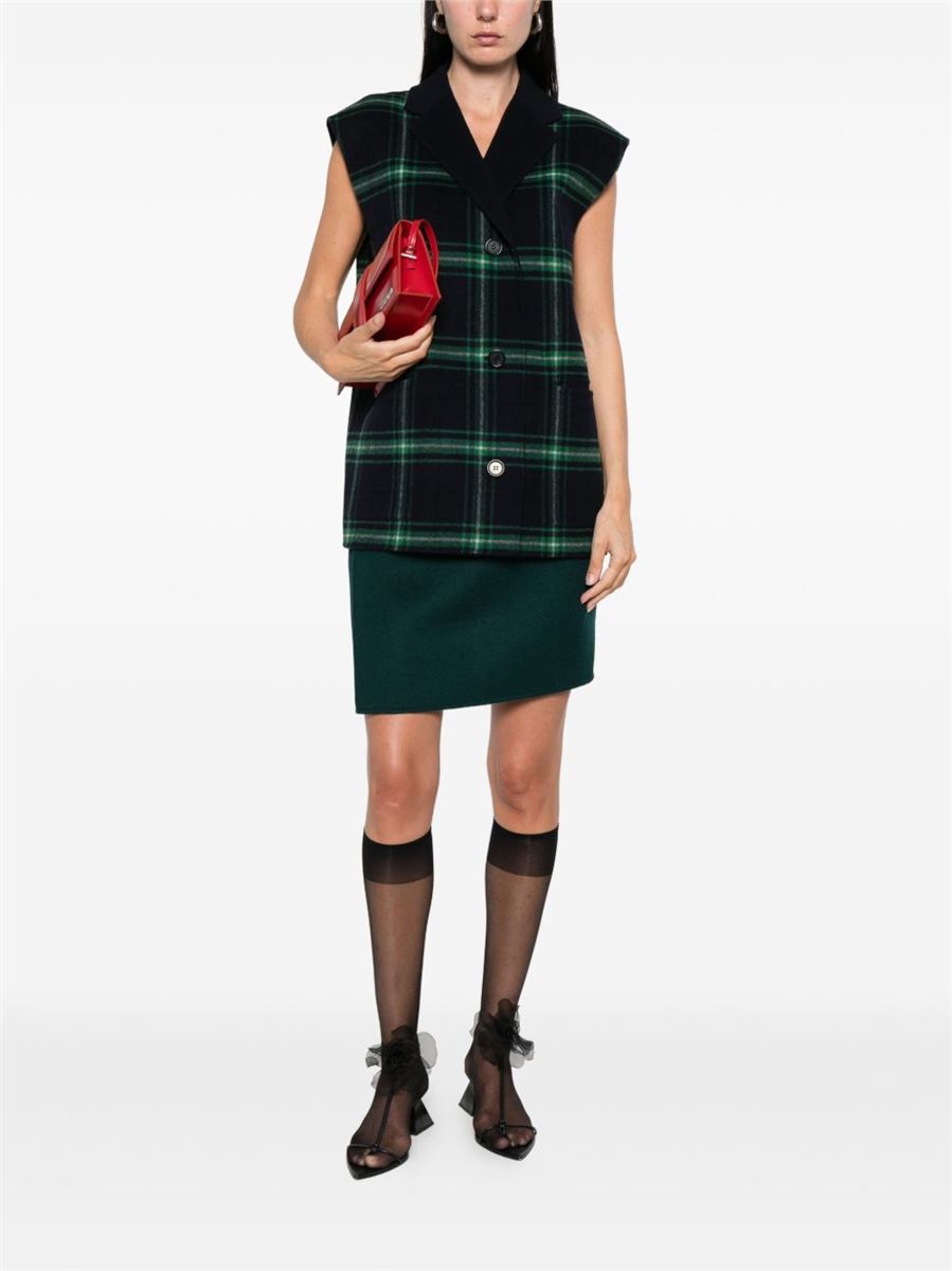 JULIE CHECK LAPEL SLEEVELESS VEST-ALICIA AUDREY-Verso