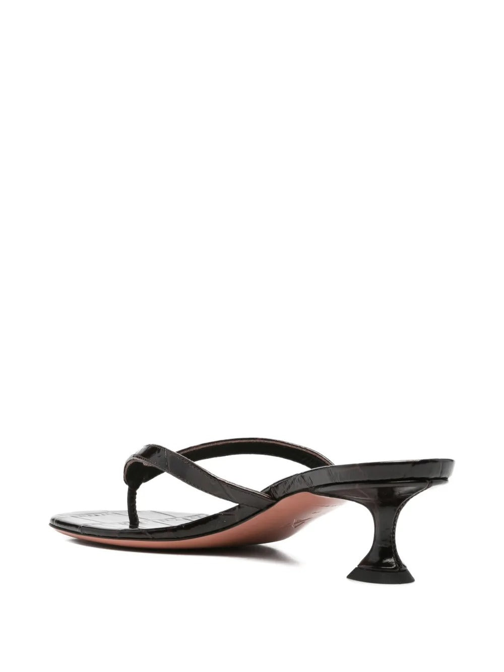 Juliette crocodile-effect leather sandals-AMINA MUADDI-Verso
