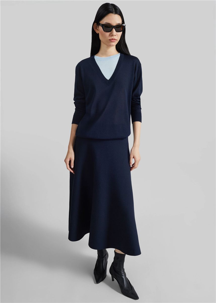 July Knit Midi Skirt-THE FRANKIE SHOP-Verso