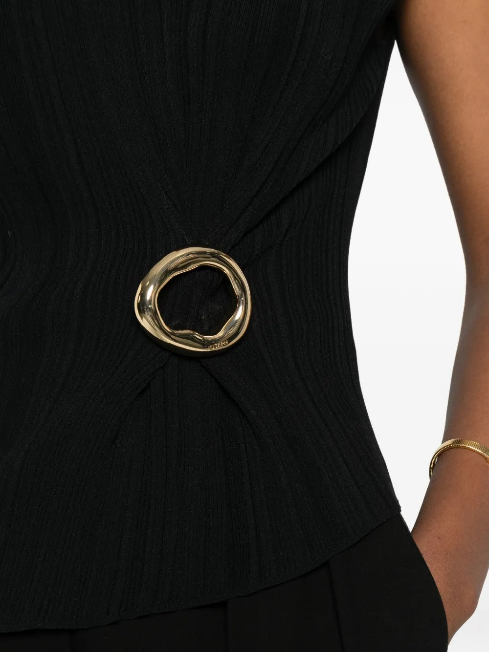 Kenit Knit Plissé Top-JOSEPH-Verso