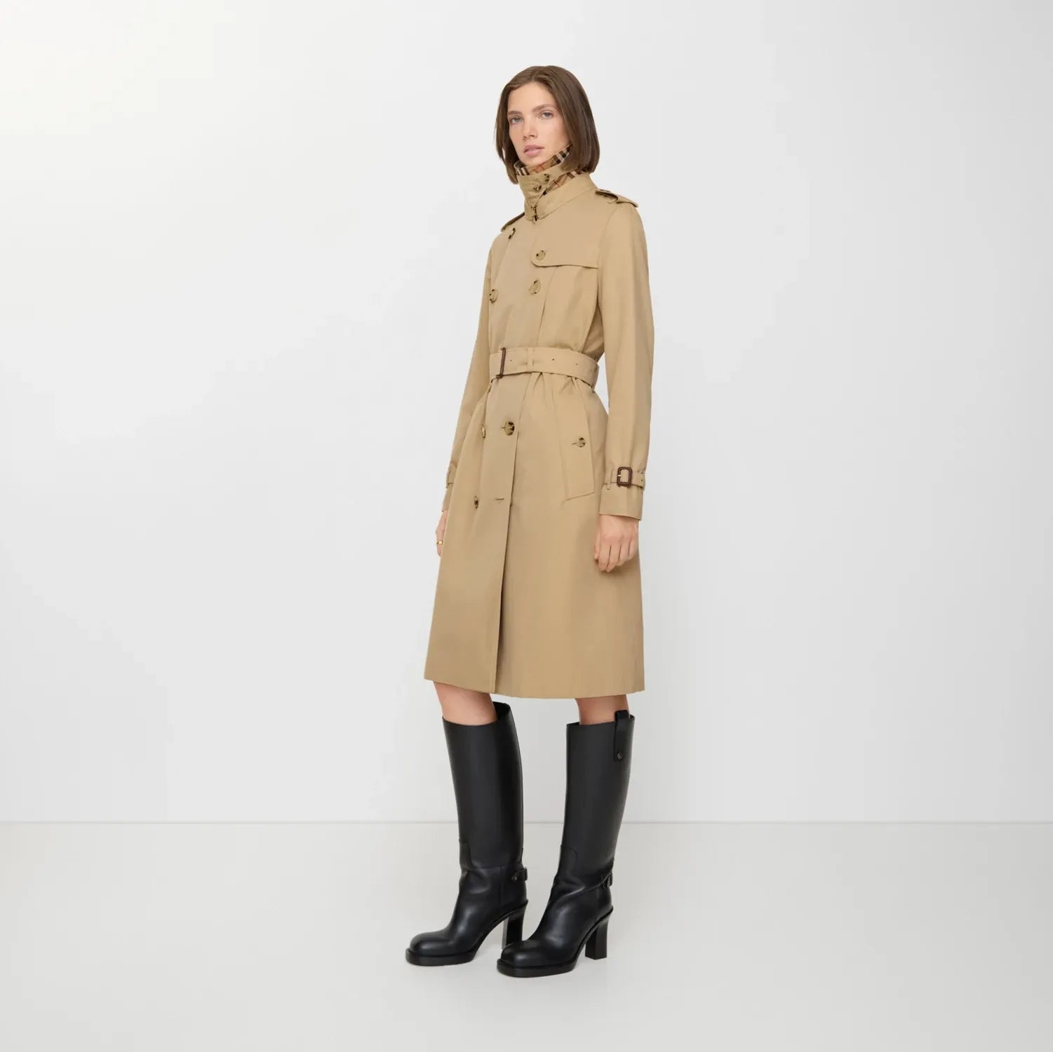 Kensington belted double-breasted trench coat-BURBERRY-Verso