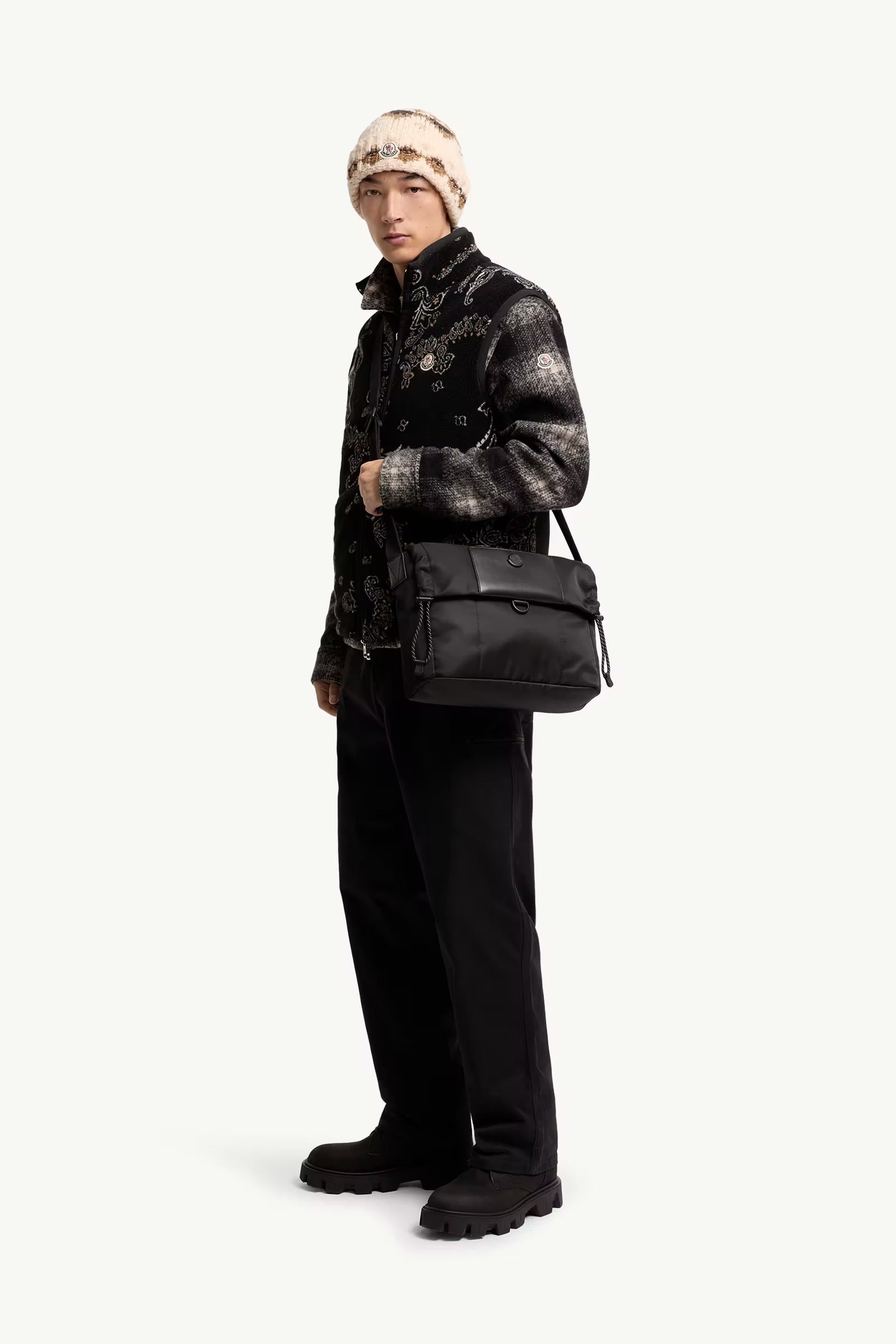 Kenton drill messenger bag-MONCLER-Verso