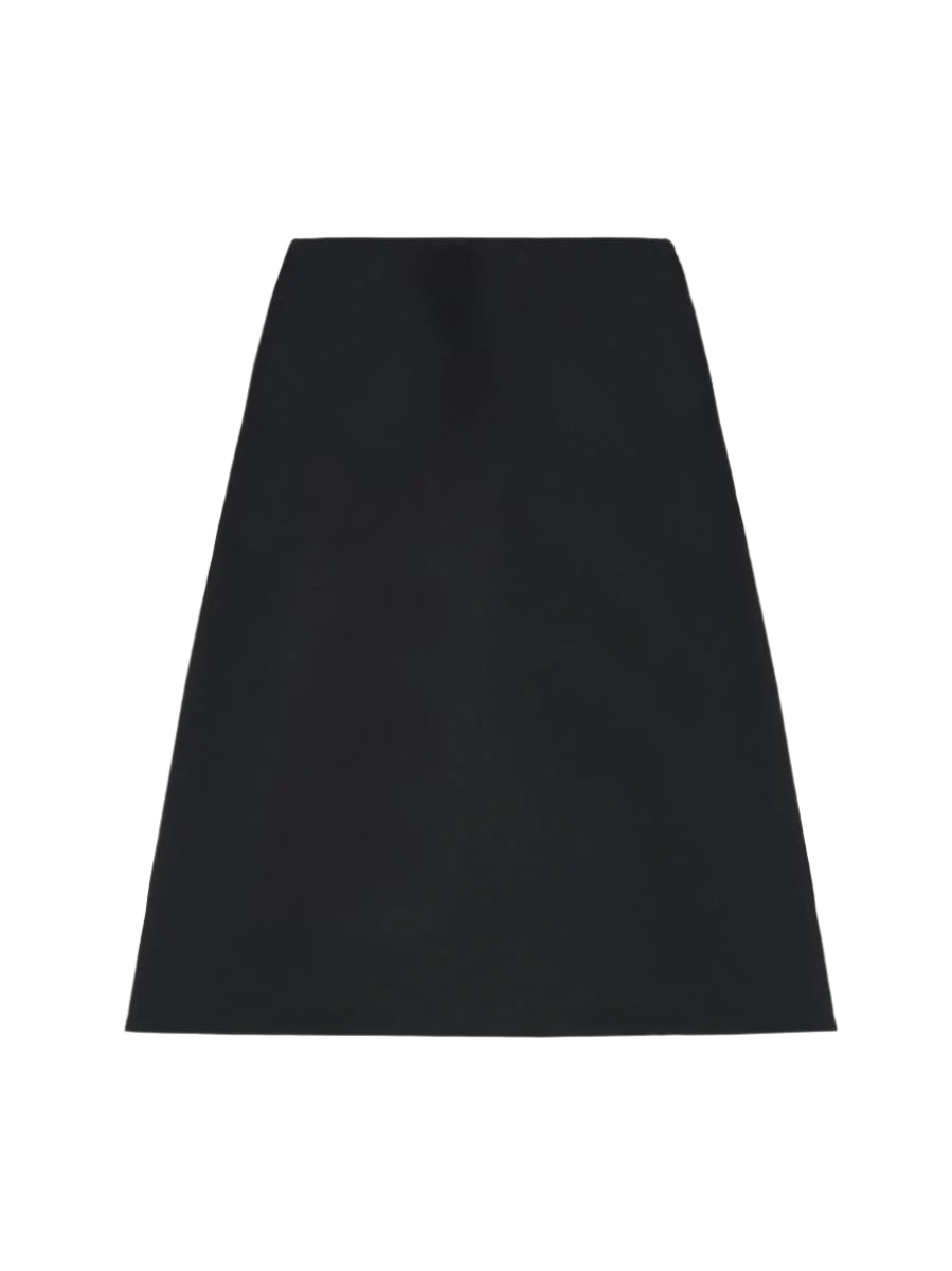 KICKBACK MIDI SKIRT IN BLACK-A. MCQUEEN-Verso