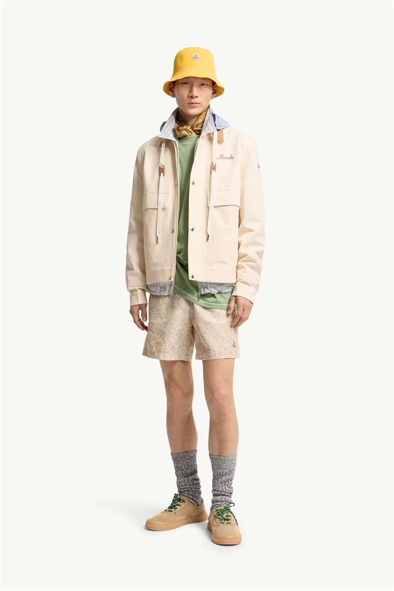 Kilke linen & cotton blend shirt jacket-MONCLER-Verso