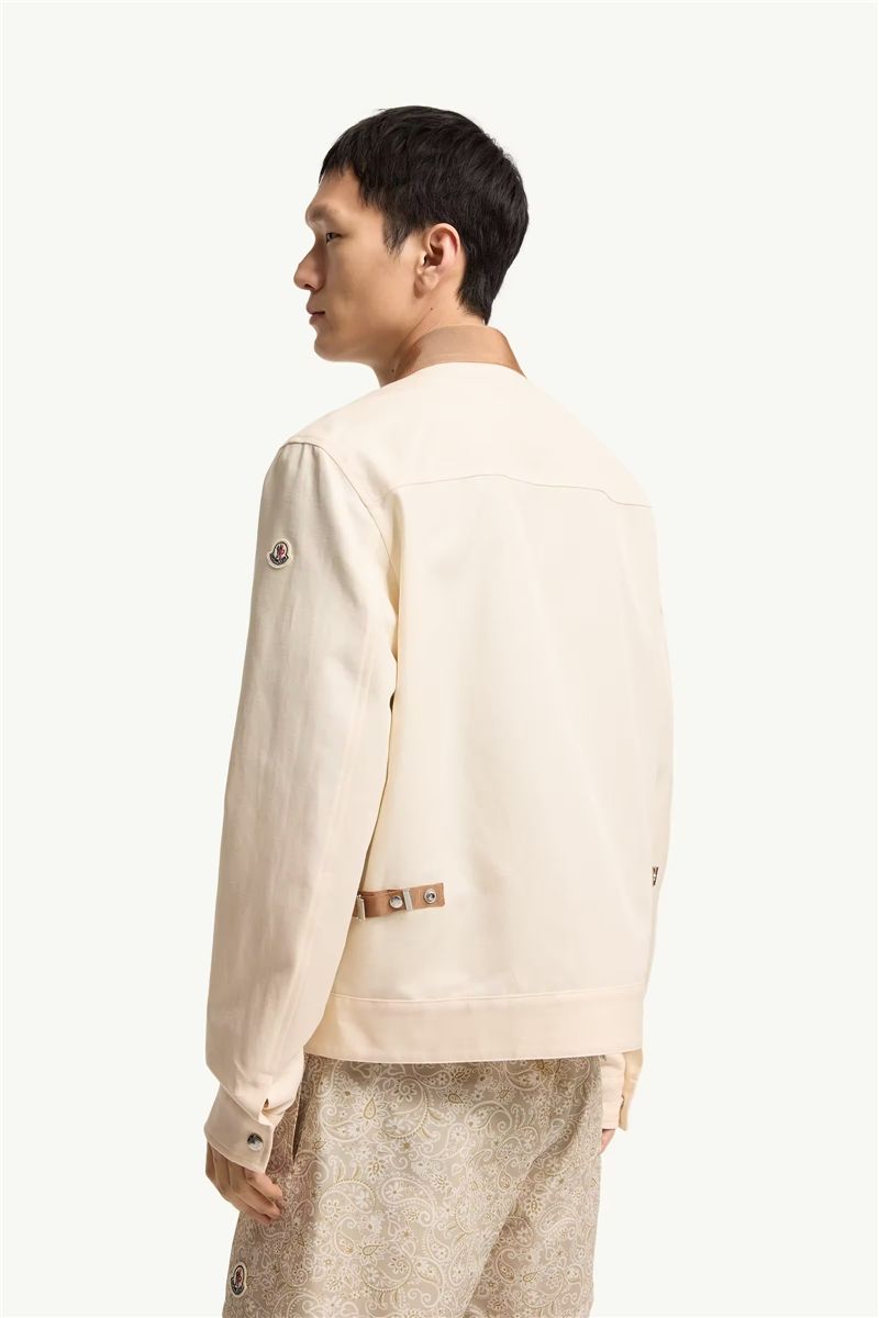 Kilke linen & cotton blend shirt jacket-MONCLER-Verso