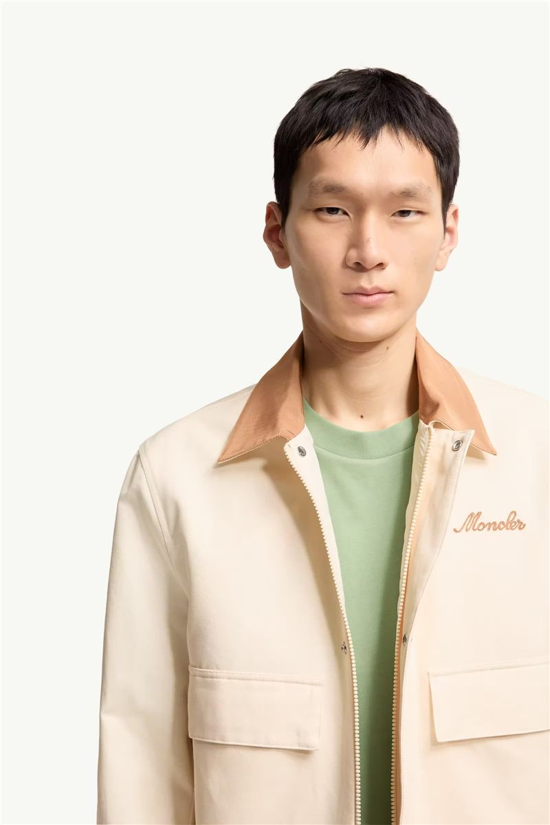 Kilke linen & cotton blend shirt jacket-MONCLER-Verso